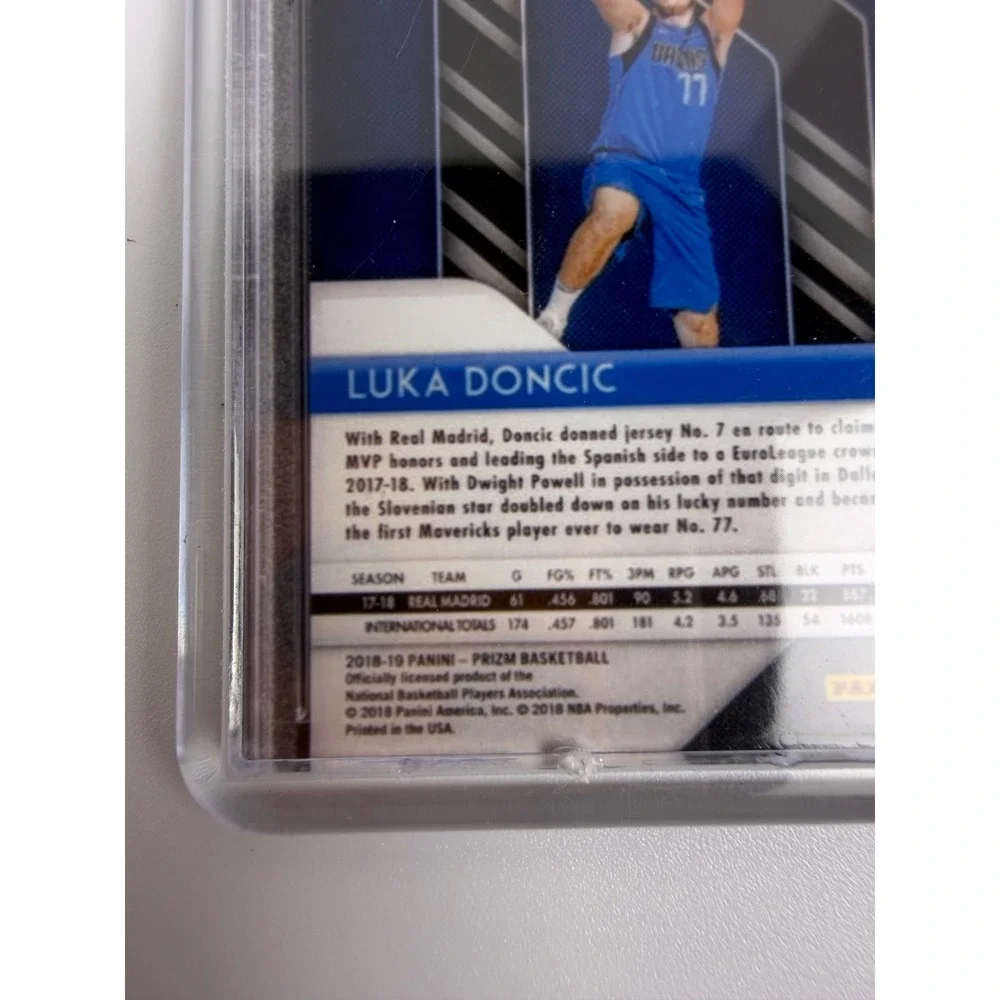 Luka Doncic 2018 Panini Prizm Blue Prizm #280 PSA 10 Rookie Card Keychain NBA